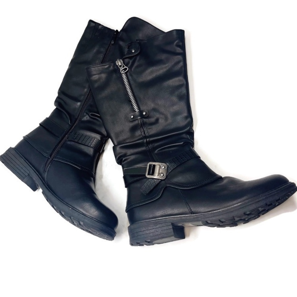 Extreme by Eddie Marc Jordyn Buckle-Accent Moto Boot